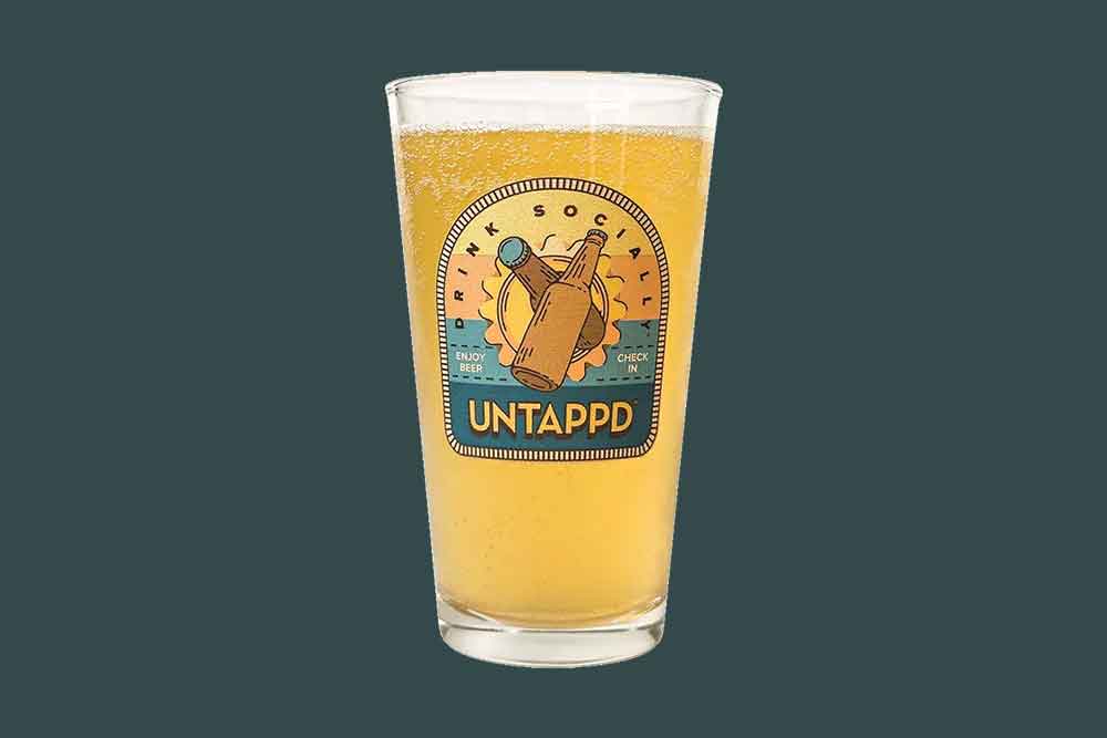 untappd drinking socially pint glass