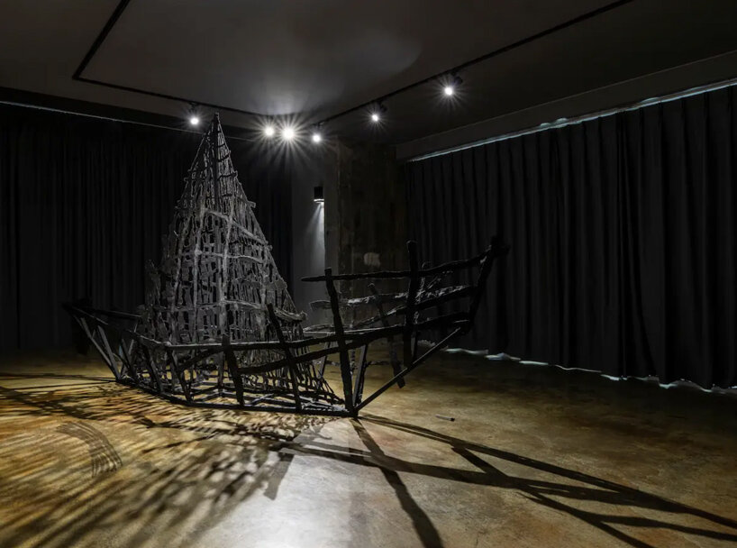 steel and hanji weave into porous vessel of memory inside cold war bunker in seoul - 3