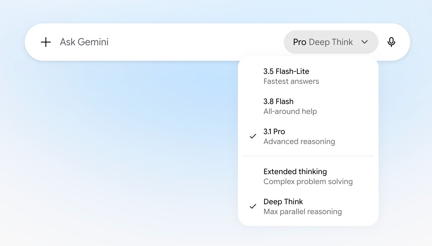 Gemini aplikacija ograničava pristup modelima za besplatne korisnike i korisnike AI Plus, AI Pro dodaje Deep Think - 2